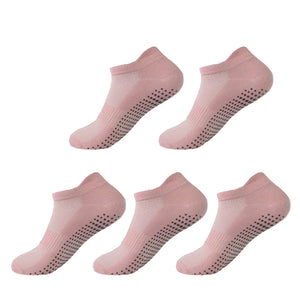 Asara 5 Pairs Non-Slip Yoga Socks