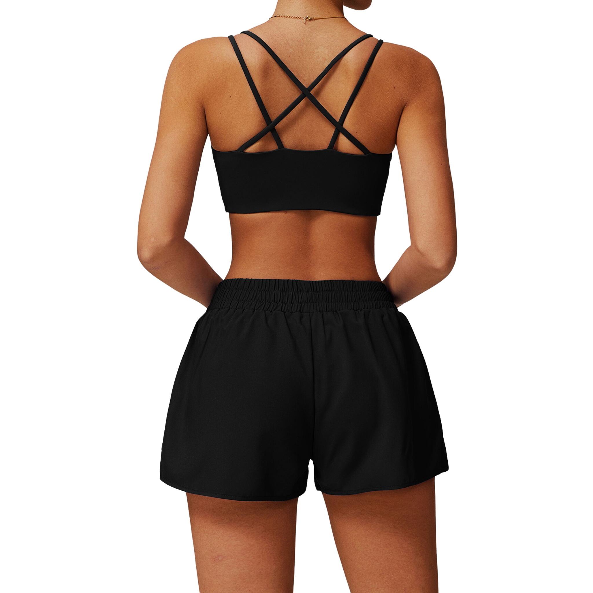 Asara Elastic Fitness Shorts